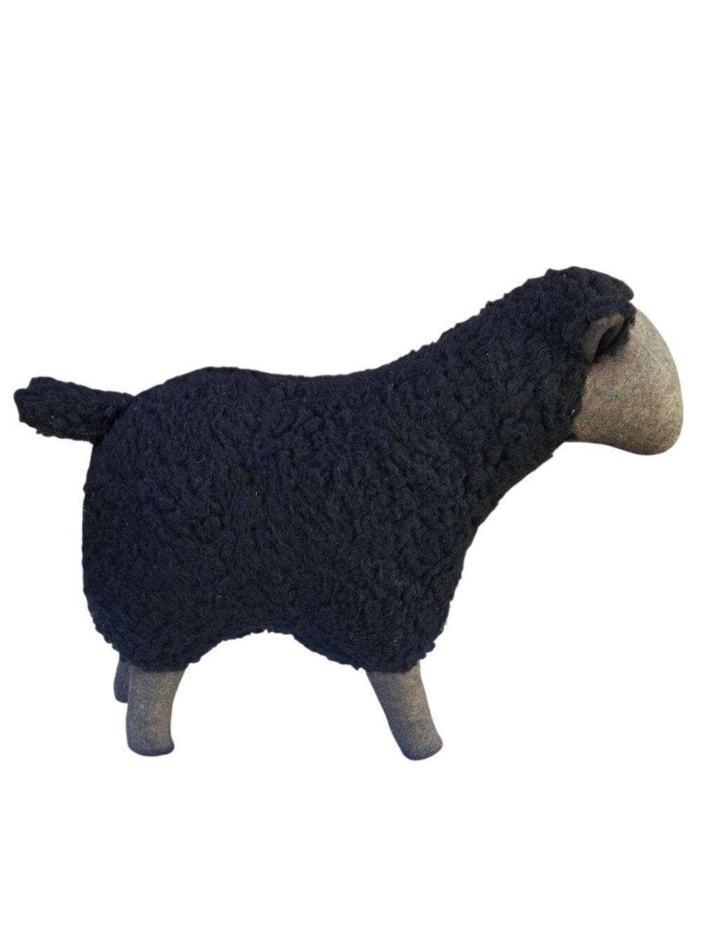 Large Black Sheep Stiff Plush Farmhouse Farm Decor Farmcore Cottagecore Vintage